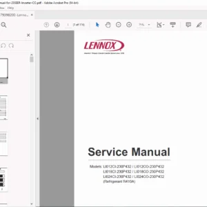 Lennox 23 SEER Inverter Service Manual - PDF DOWNLOAD