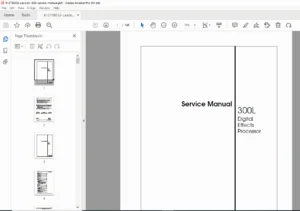 Lexicon 300L Digital Effects Processor Service Repair Manual - PDF
