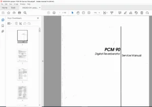 Lexicon PCM 90 Service Manual PDF — Digital Reverberator Repair Guide
