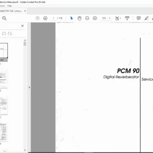 Lexicon PCM 90 Service Manual PDF — Digital Reverberator Repair Guide