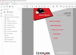 Lexmark C920 5056-XXX Color Laser Printer Service Manual Repair Guide PDF