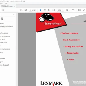 Lexmark C920 5056-XXX Color Laser Printer Service Manual Repair Guide PDF