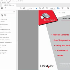 Lexmark E230 E330 E232 E332 E340 E342 Laser Printer Service Manual Repair PDF