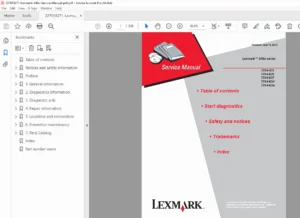 Lexmark X46x Series Service Manual PDF DOWNLOAD