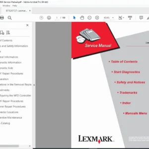 Lexmark X7500 All-in-One Printer Service Repair Manual Multifunction - PDF