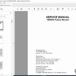 Mediana YM6000 Patient Monitor Service Manual A7066-1 Rev 0607 PDF