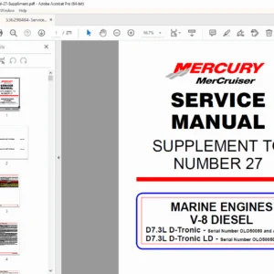 MerCruiser D7.3L D-Tronic V-8 Diesel Service Manual - PDF