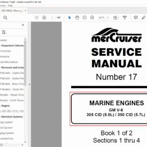 MerCruiser Service Manual  GM V-8 305/350 CID (5.0L/5.7L) PDF