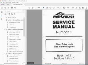 MerCruiser Service Manual No. 1 PDF – Stern Drives & Marine Engines