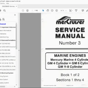 MerCruiser Service Manual No. 3 – Marine Engines Repair PDF