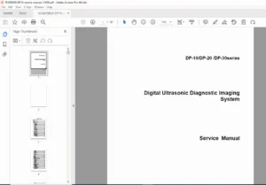 Mindray DP-10, DP-20 & DP-30 Ultrasound Service Repair Manual PDF