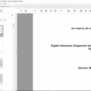 Mindray DP-10, DP-20 & DP-30 Ultrasound Service Repair Manual PDF