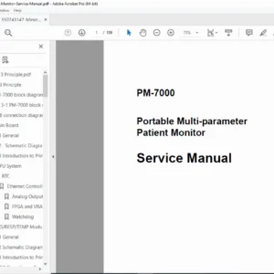 Mindray PM-7000 Patient Monitor Service, Repair & Maintenance Manual PDF