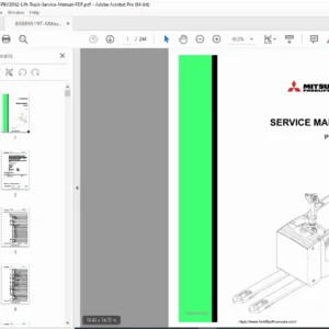 Mitsubishi PBV20N2 Electric Pallet Truck Service Manual PDF