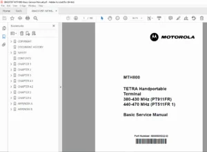 Motorola MTH800 TETRA Handportable Basic Service Manual PDF