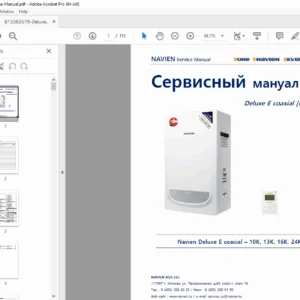 Navien Deluxe E Coaxial Boiler Service Manual 10K–24K (NGB 310) PDF