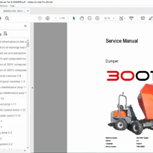 Neuson 3001 Tier III Dumper Service Manual Workshop Repair PDF