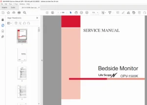Nihon Kohden OPV-1500K Bedside Monitor Service Manual PDF