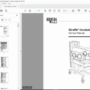 Ohmeda Giraffe Incubator Service Repair Manual & Parts List PDF
