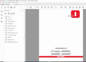 Olivetti d-Copia 4000MF 5000MF 6000MF Service Manual PDF