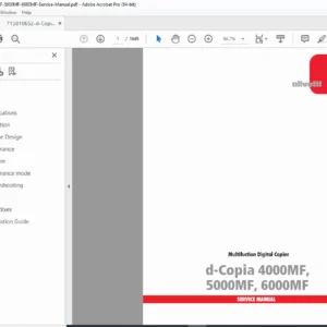 Olivetti d-Copia 4000MF 5000MF 6000MF Service Manual PDF