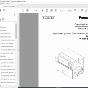 Panasonic JV131 High-Speed Jumper Operating & Service Manual (PDF)