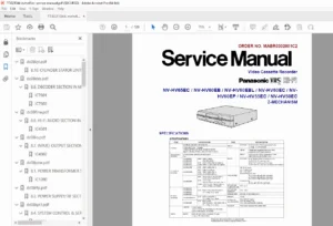 Panasonic NV-HV65EC & NV-HV60 Series VCR Service Repair Manual PDF