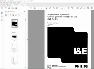 Philips PM 5193 Service Manual - Synthesizer / Function Generator Repair Guide PDF
