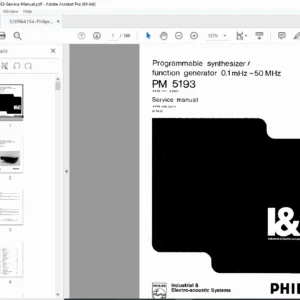 Philips PM 5193 Service Manual - Synthesizer / Function Generator Repair Guide PDF
