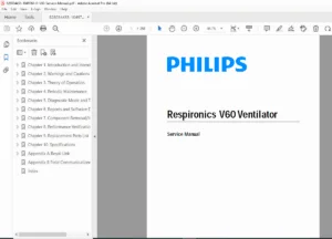 Philips Respironics V60 Ventilator Service Manual & Repair Guide (Rev D) PDF