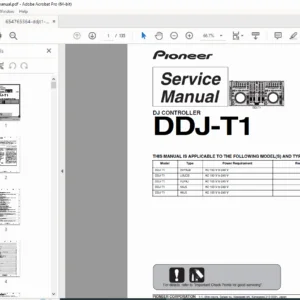 Pioneer DDJ-T1 DJ Controller Service Manual RRV4164 PDF