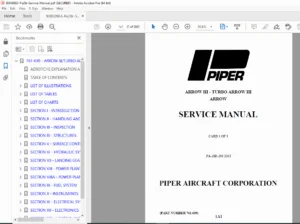 Piper Arrow III / Turbo Arrow III Service Manual - PDF DOWNLOAD