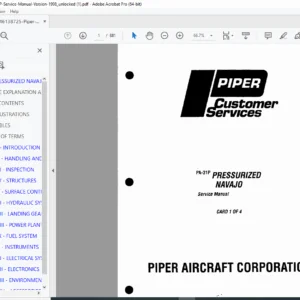 Piper PA-31P Pressurized Navajo Service Manual (1972-1998 Revision) PDF