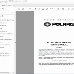 Polaris FS FST Snowmobile Service Manual 2006–2008 – Repair PDF