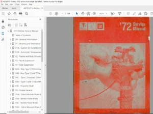 Pontiac 1972 Service Manual PDF – Factory Repair & Workshop Guide