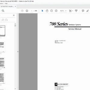 Puritan Bennett 700 Series Ventilator Service Manual PDF