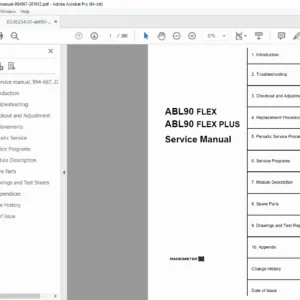 Radiometer ABL90 FLEX PLUS Blood Gas Analyzer Service Manual PDF