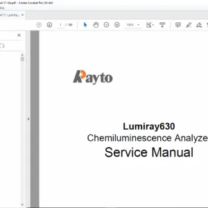 Rayto Lumiray 630 Chemiluminescence Analyzer Service Repair Manual - PDF