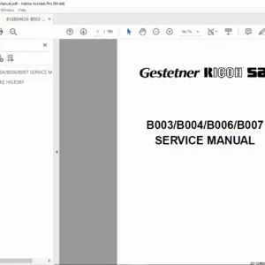 Ricoh Aficio 1035 1045 Service Manual B003 B004 B006 B007 PDF
