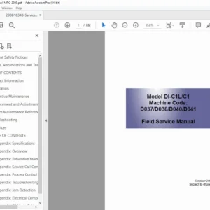 Ricoh Aficio MP C2030 Service Manual PDF DOWNLOAD