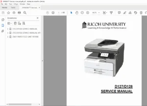 Ricoh D127 / D128 Service Manual – MP 301SP / MP 301SPF (PDF)