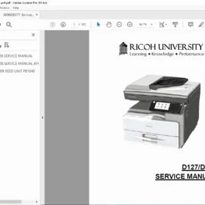 Ricoh D127 / D128 Service Manual – MP 301SP / MP 301SPF (PDF)
