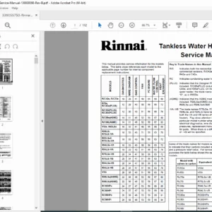 Rinnai Tankless Water Heater Service Manual Rev B PDF
