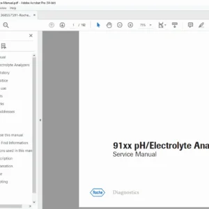 Roche 91xx pH Electrolyte Analyzer Service Manual - PDF DOWNLOAD