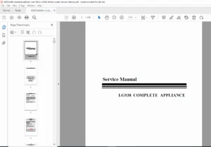 SDLG LG938 Wheel Loader Complete Appliance Service Manual PDF (2008)