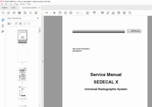 SEDECAL X Universal Radiographic System Service Manual (SM-0524R4) PDF