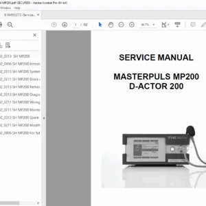 STORZ MEDICAL MASTERPULS MP200 D-ACTOR 200 Service Manual PDF
