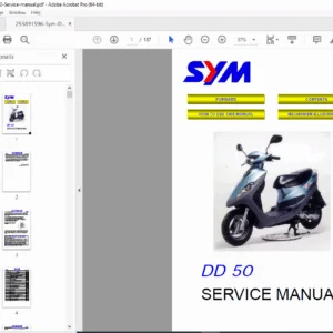 SYM DD 50 Scooter Service Manual PDF DOWNLOAD