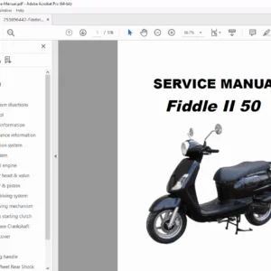 SYM Fiddle II 50 Scooter Service & Repair Manual PDF