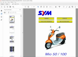 SYM Mio 50/100 Service Manual - PDF DOWNLOAD